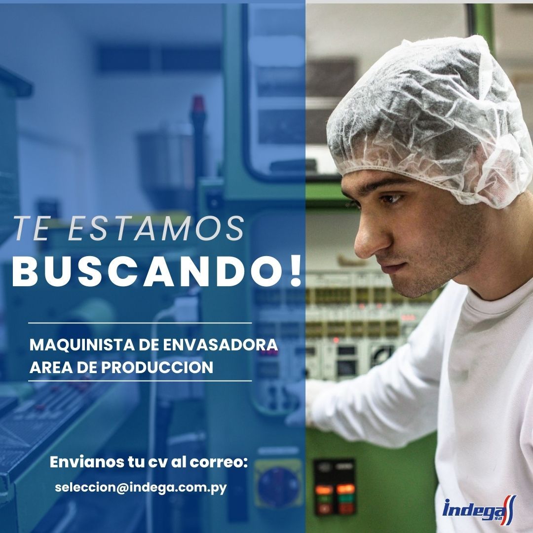 MAQUINISTA en INDEGA SA