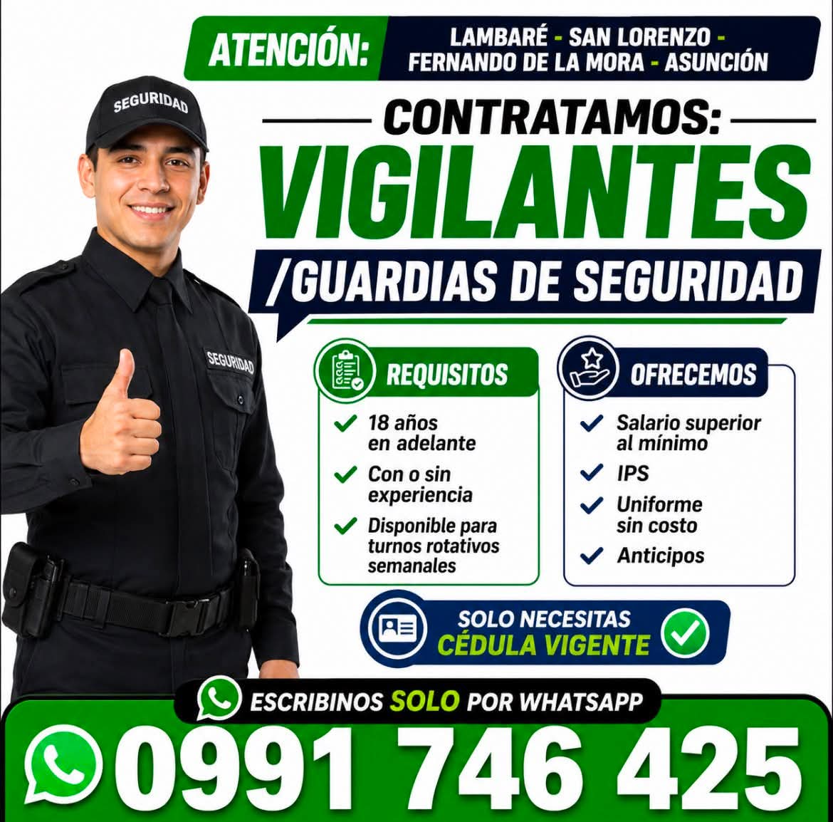 Guardia de seguridad en Ana Reclutamiento